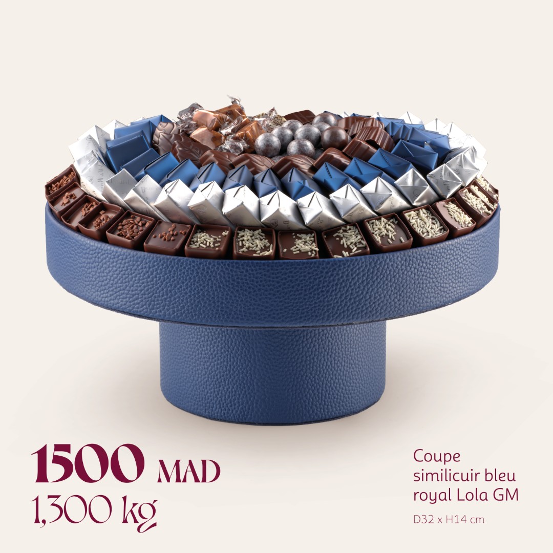 Coupe similicuir bleu royal Lola